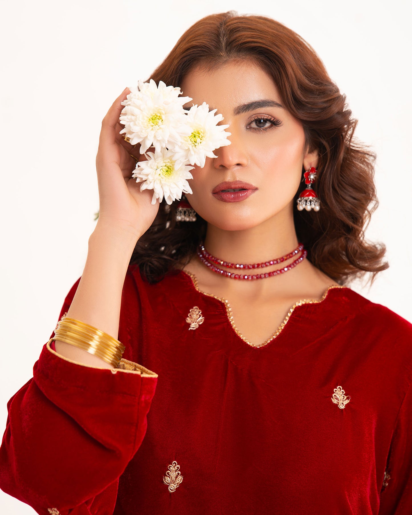 Red Maroon Velvet