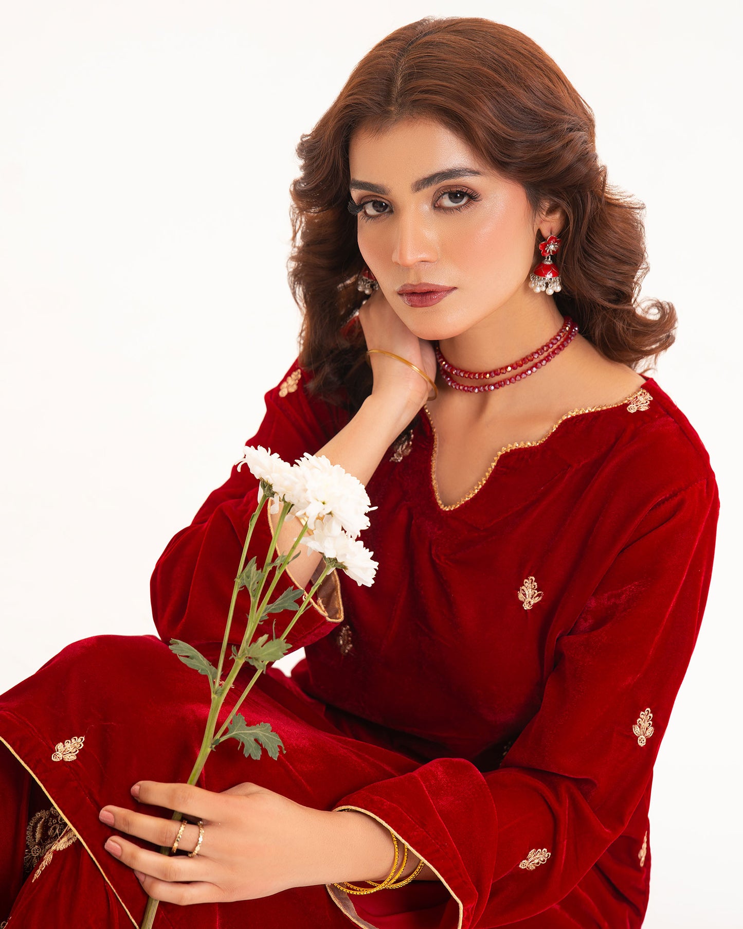 Red Maroon Velvet